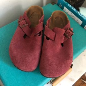 Burgundy red birkenstock mules size 37